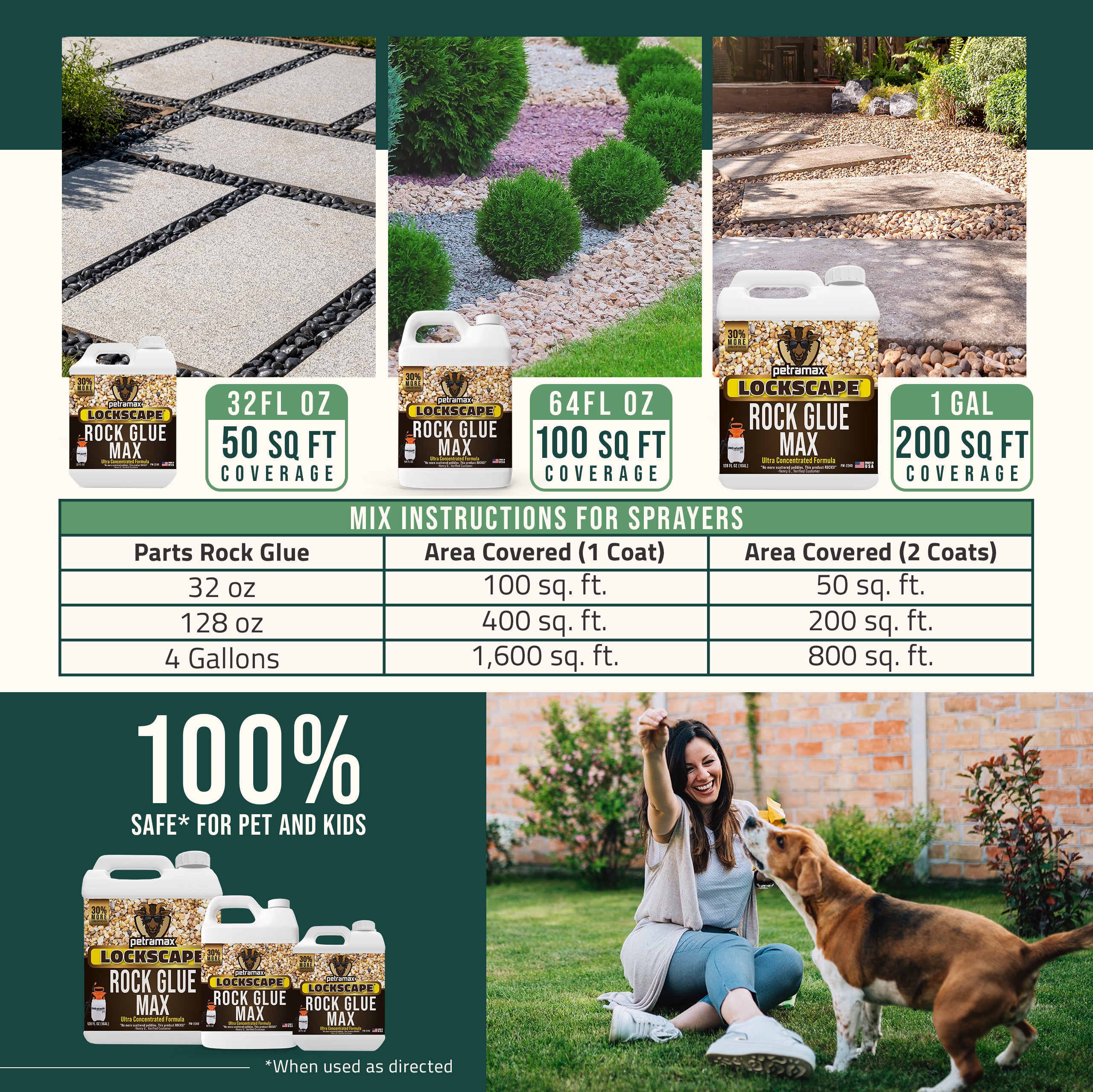 Rock Glue Max 1000 Sq.ft Coverage Kit