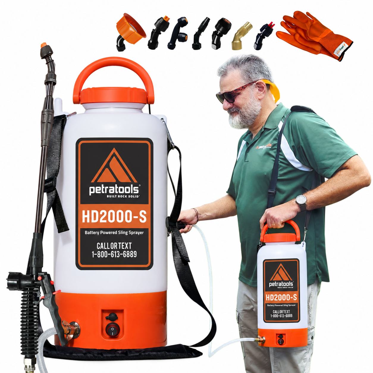 PetraTools 2 Gallon Battery Sprayer - HD2000-S