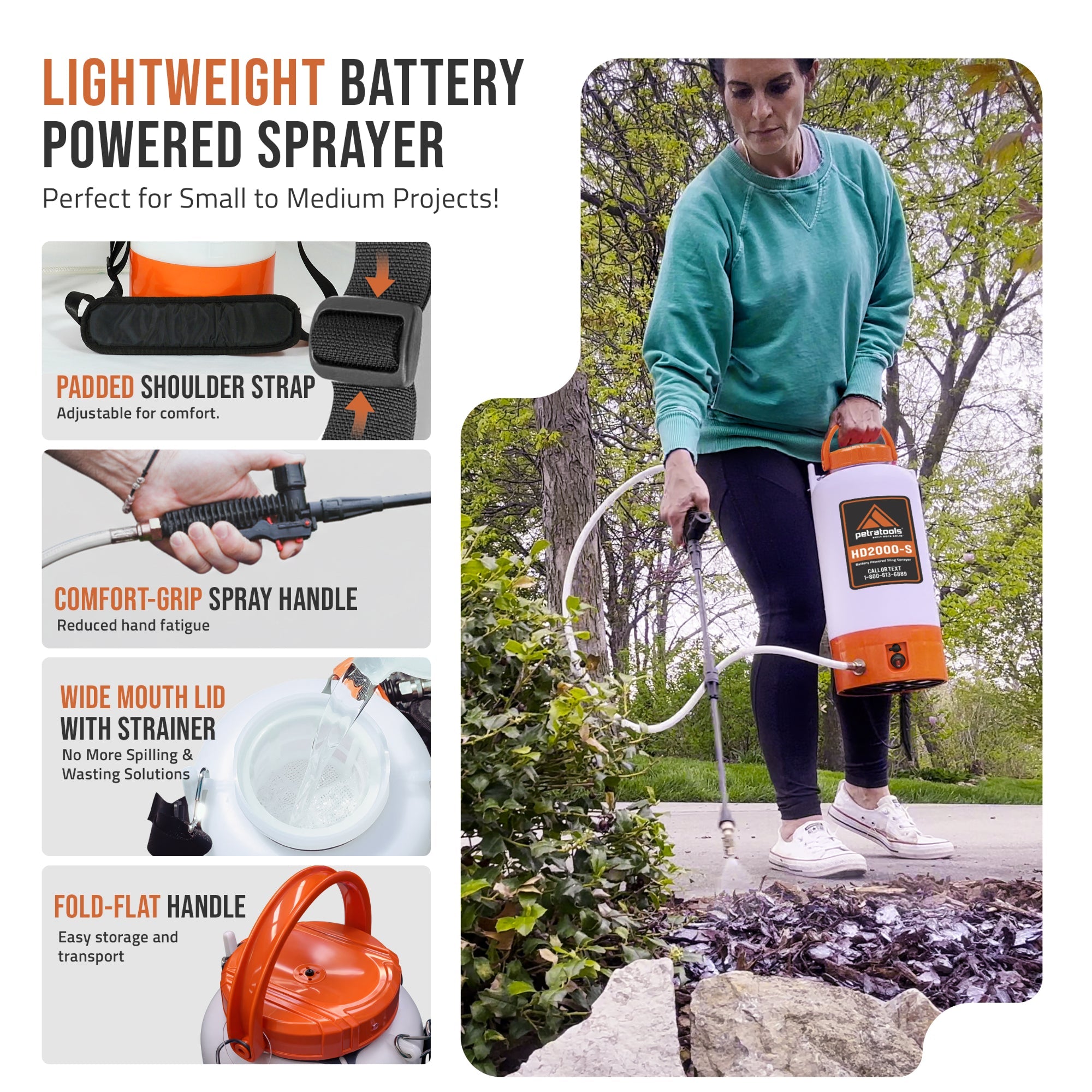 PetraTools 2 Gallon Battery Sprayer - HD2000-S – PETRAMAX