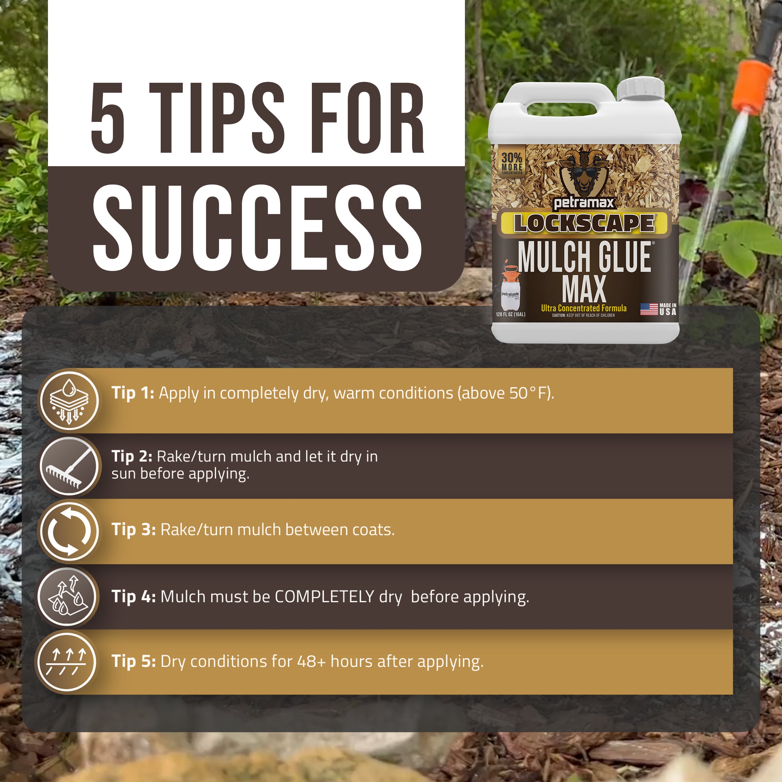 Mulch Glue Max - 3 Gallons + 1 Free Gallon