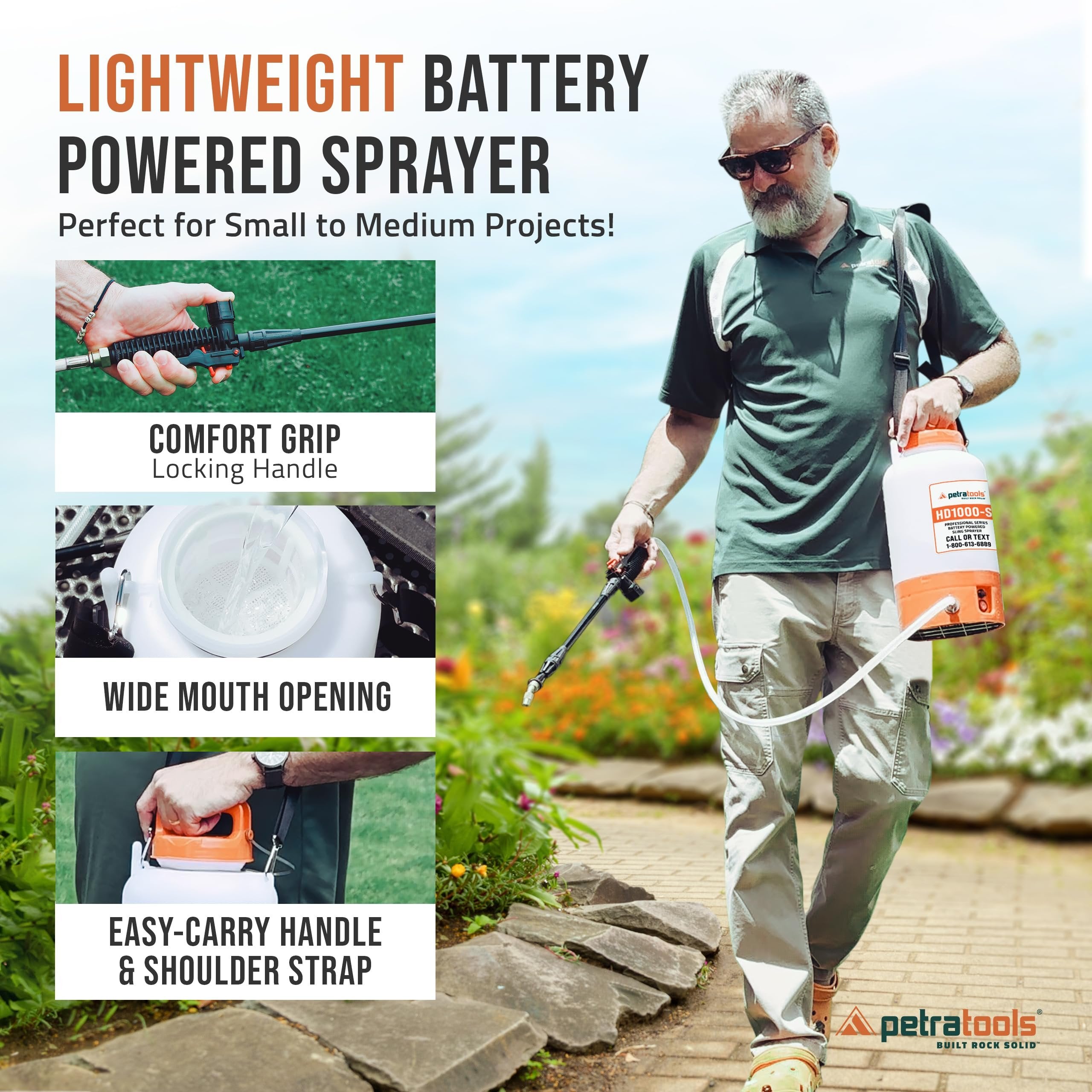 PETRATOOLS BATTERY SPRAYER (1 Gallon) - HD1000-S