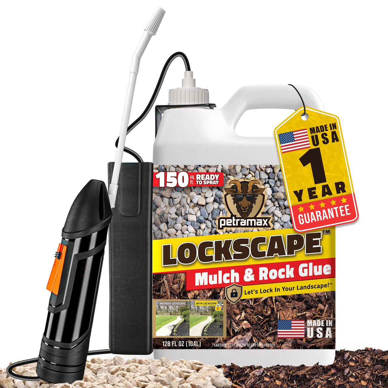 Lockscape Rock Glue for Landscaping with SnapSpray