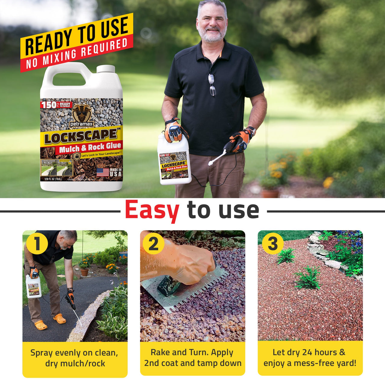 Lockscape Rock Glue for Landscaping with SnapSpray