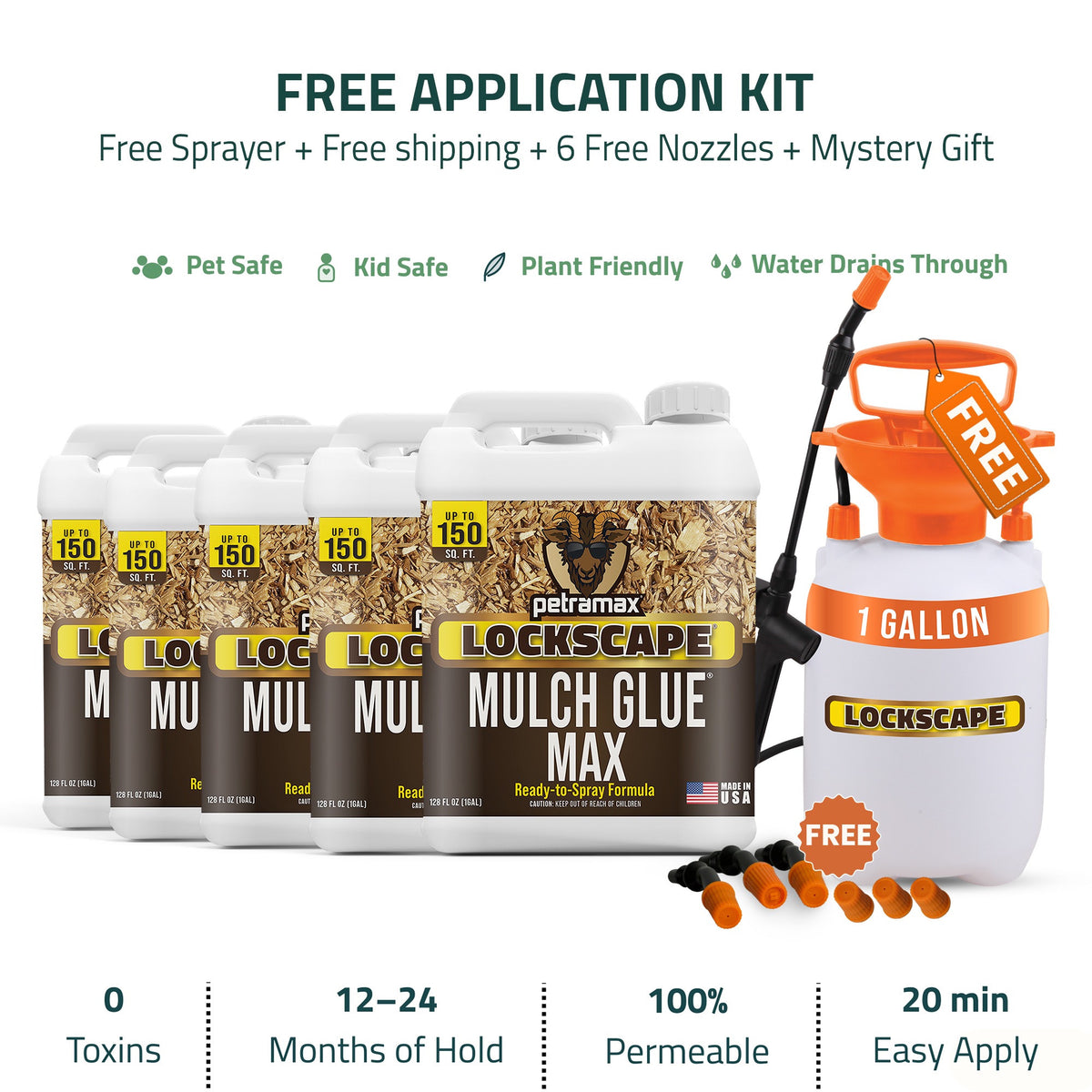 Mulch Glue Max RTU 1000 sq. ft. kit