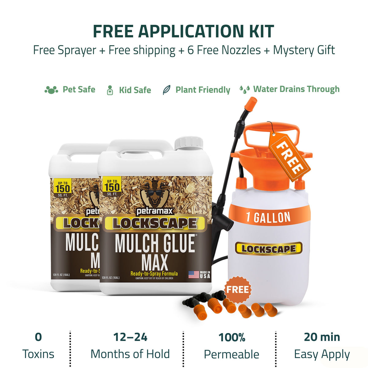 Mulch Glue Max RTU 400 sq. ft. kit