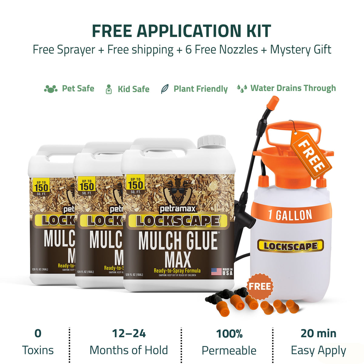 Mulch Glue Max RTU 600 sq. ft. kit