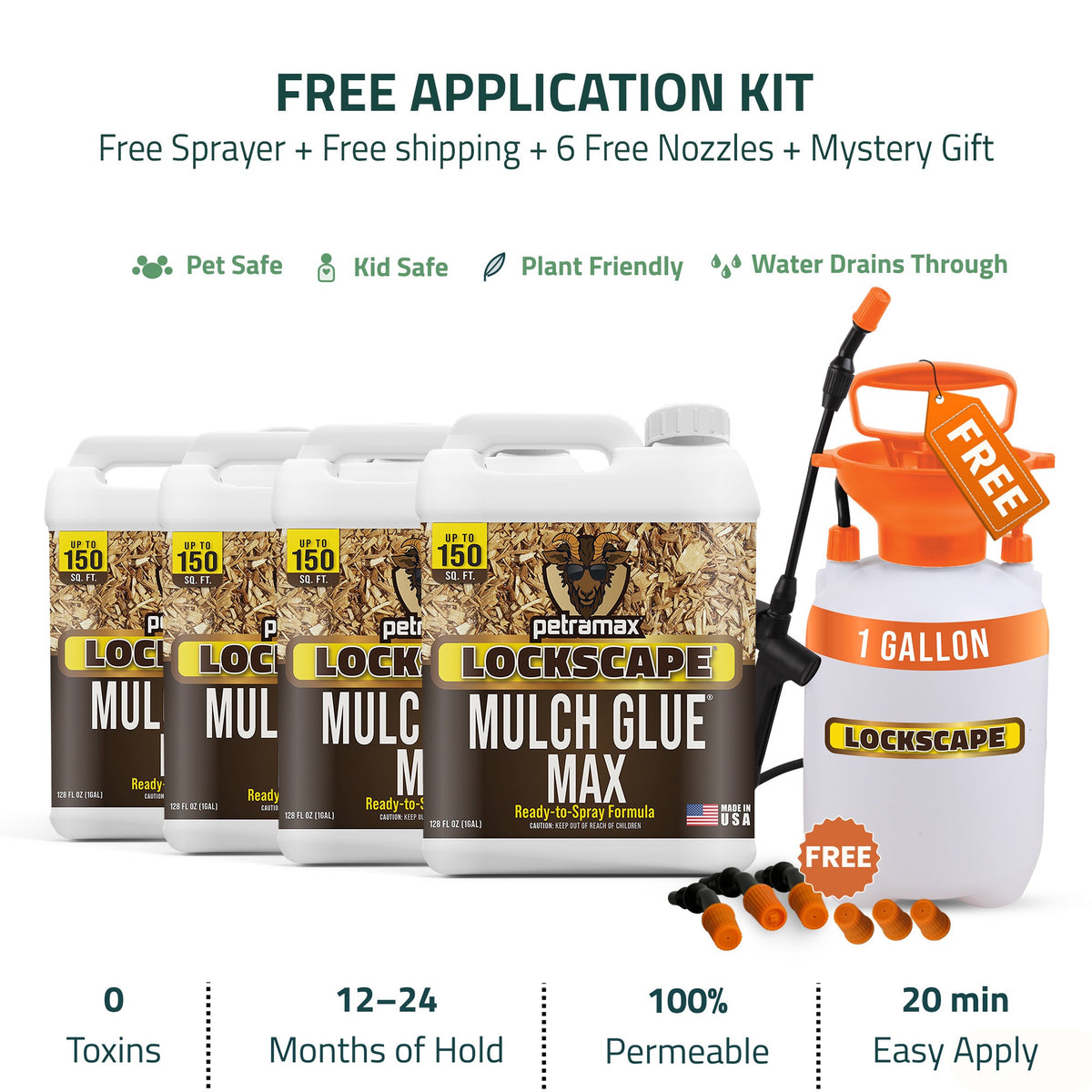 Mulch Glue Max RTU 800 sq. ft. kit