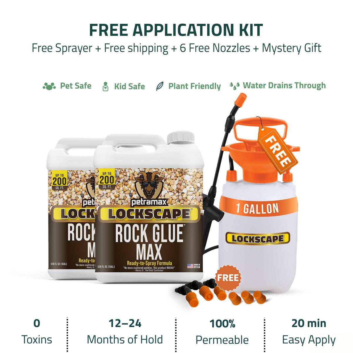 Rock Glue Max ready-to-use 400 sq. ft. coverage kit artwork