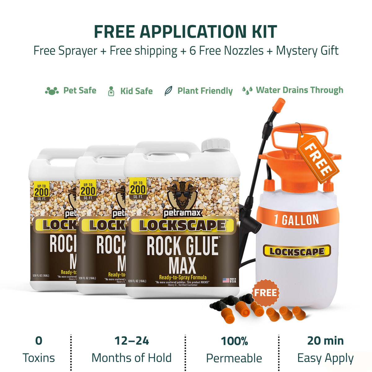 Rock Glue Max ready-to-use 600 sq. ft. coverage kit artwork